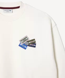 Sweatshirt Jogger Loose Fit En Coton Avec Badges | Lacoste Shop