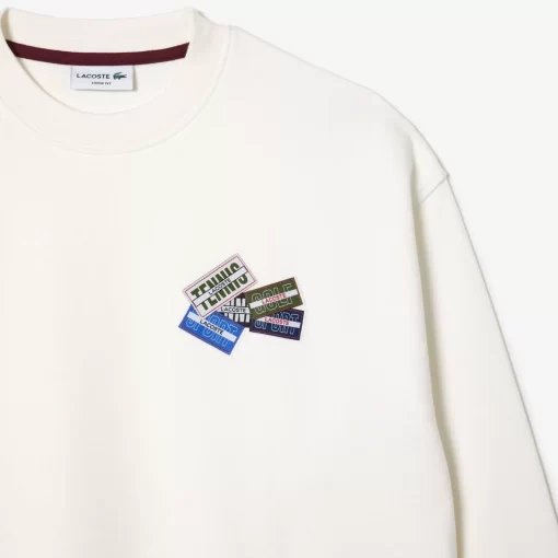 Sweatshirt Jogger Loose Fit En Coton Avec Badges | Lacoste Shop