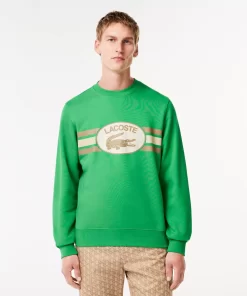 Sweatshirt Loose Fit Imprime Monogramme En Molleton | Lacoste Outlet