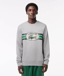 Sweatshirt Loose Fit Imprime Monogramme En Molleton | Lacoste Cheap