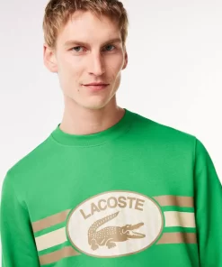 Sweatshirt Loose Fit Imprime Monogramme En Molleton | Lacoste Outlet