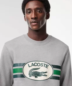 Sweatshirt Loose Fit Imprime Monogramme En Molleton | Lacoste Cheap