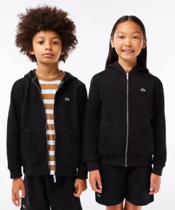 Sweatshirt Zippe A Capuche Enfant Avec Poche Kangourou | Lacoste Discount