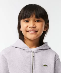 Sweatshirt Zippe A Capuche Enfant Avec Poche Kangourou | Lacoste Cheap