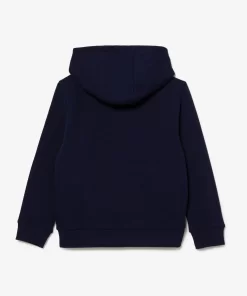 Sweatshirt Zippe A Capuche Enfant Avec Poche Kangourou | Lacoste Fashion