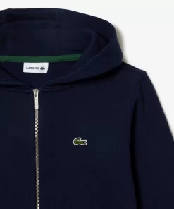 Sweatshirt Zippe A Capuche Enfant Avec Poche Kangourou | Lacoste Fashion