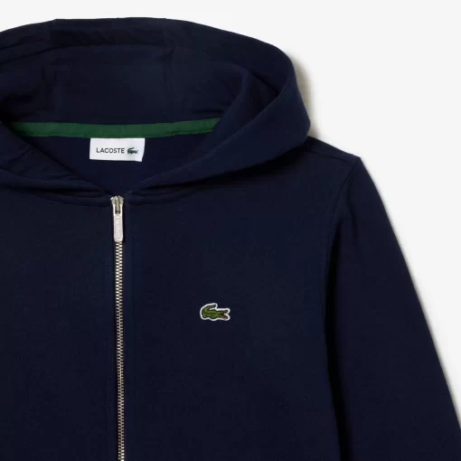 Sweatshirt Zippe A Capuche Enfant Avec Poche Kangourou | Lacoste Fashion