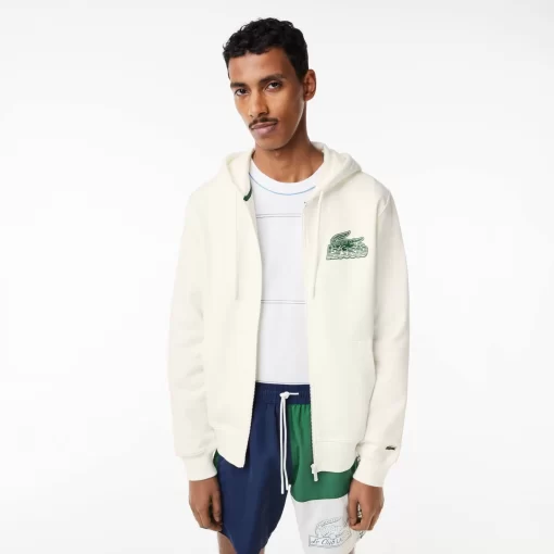 Sweatshirt Zippe Homme A Capuche En Molleton | Lacoste New