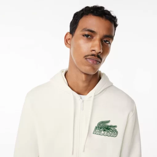 Sweatshirt Zippe Homme A Capuche En Molleton | Lacoste New