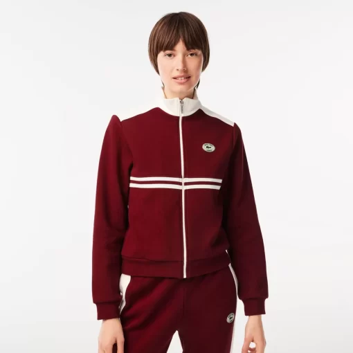 Sweatshirt Zippe X Sporty & Rich A Rayures | Lacoste Shop