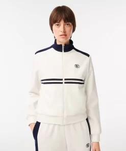 Sweatshirt Zippe X Sporty & Rich A Rayures | Lacoste Best Sale