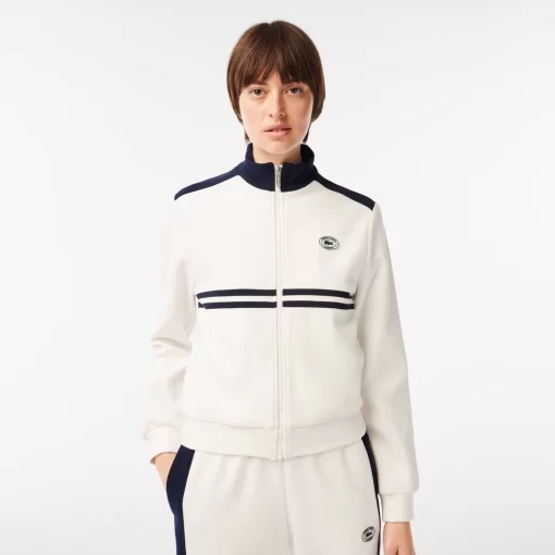 Sweatshirt Zippe X Sporty & Rich A Rayures | Lacoste Best Sale