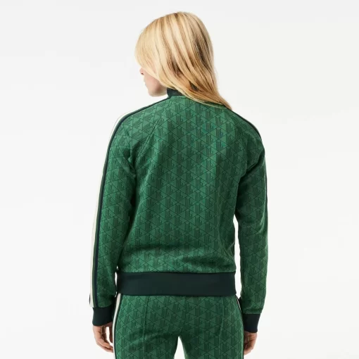 Sweatshirt Zippe Paris Col Montant Jacquard Monogramme | Lacoste Outlet