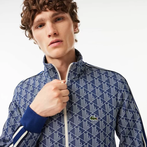 Sweatshirt Zippe Paris Jacquard Monogramme | Lacoste Outlet