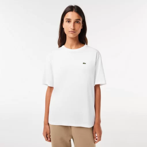 T-Shirt A Col Rond En Coton Premium | Lacoste Store