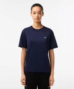 T-Shirt A Col Rond En Coton Premium | Lacoste Discount