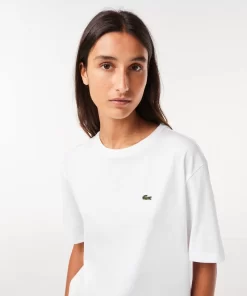 T-Shirt A Col Rond En Coton Premium | Lacoste Store