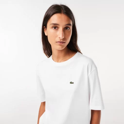 T-Shirt A Col Rond En Coton Premium | Lacoste Store