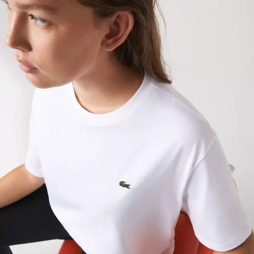 T-Shirt A Col Rond En Coton Premium | Lacoste Store