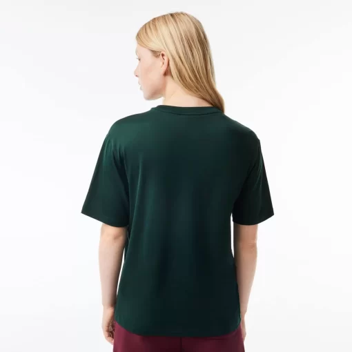 T-Shirt A Col Rond En Coton Premium | Lacoste Discount