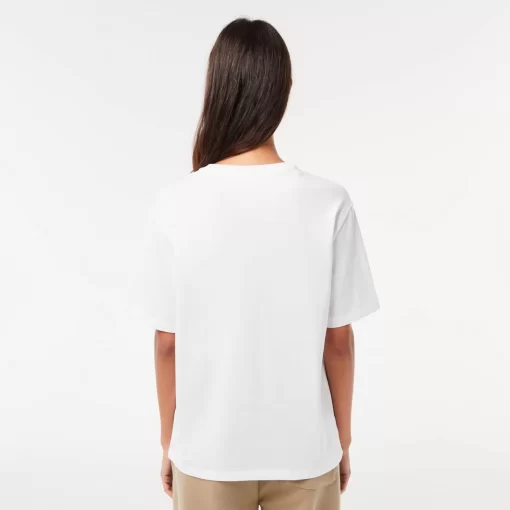 T-Shirt A Col Rond En Coton Premium | Lacoste Store