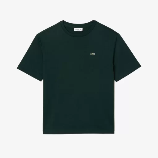 T-Shirt A Col Rond En Coton Premium | Lacoste Discount