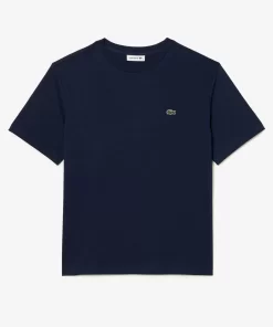 T-Shirt A Col Rond En Coton Premium | Lacoste Discount