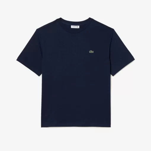 T-Shirt A Col Rond En Coton Premium | Lacoste Discount