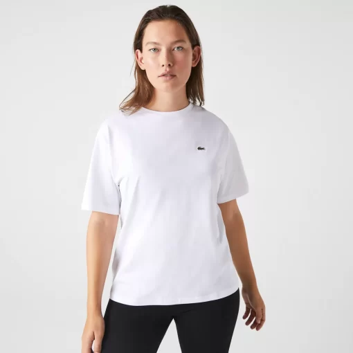 T-Shirt A Col Rond En Coton Premium | Lacoste Store