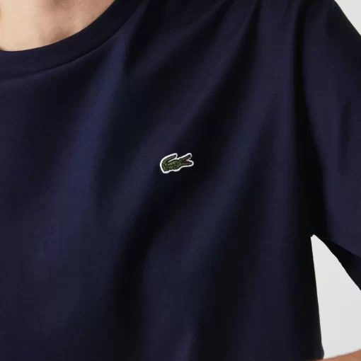 T-Shirt A Col Rond En Coton Premium | Lacoste Discount