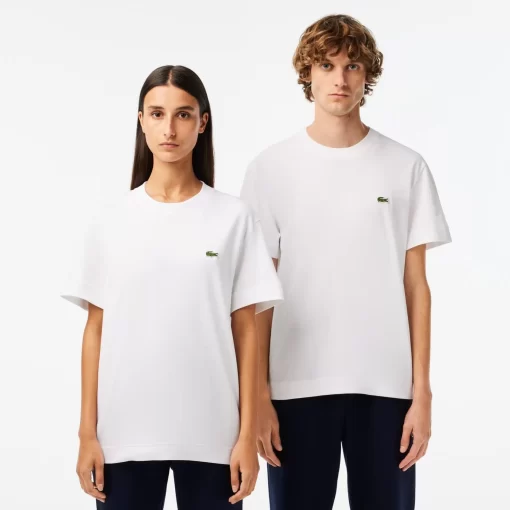 T-Shirt A Col Rond Unisexe En Coton Biologique Uni | Lacoste Sale