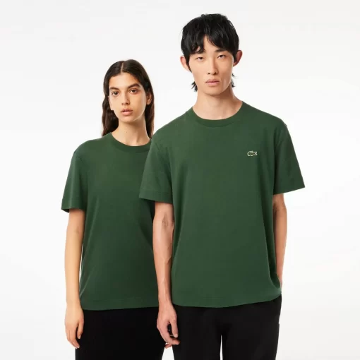 T-Shirt A Col Rond Unisexe En Coton Biologique Uni | Lacoste Shop