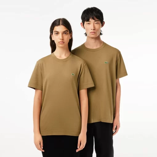 T-Shirt A Col Rond Unisexe En Coton Biologique Uni | Lacoste Online