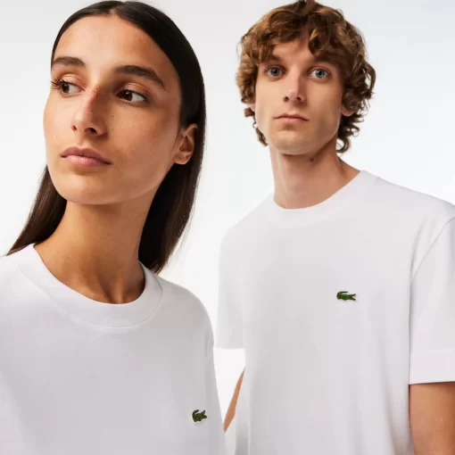 T-Shirt A Col Rond Unisexe En Coton Biologique Uni | Lacoste Sale