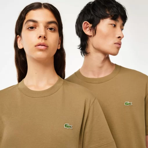 T-Shirt A Col Rond Unisexe En Coton Biologique Uni | Lacoste Online