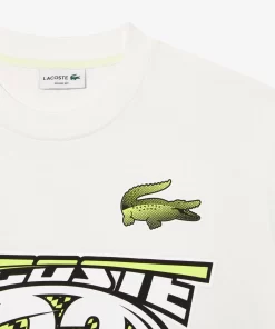 T-Shirt A Manches Longues Homme Loose Fit Imprime | Lacoste Clearance