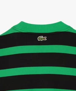 T-Shirt A Rayures En Coton Avec Imprime 3D | Lacoste Cheap