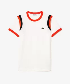 T-Shirt Avec Details Contrastes En Jersey De Coton Pima | Lacoste Online