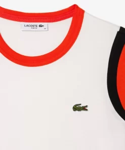 T-Shirt Avec Details Contrastes En Jersey De Coton Pima | Lacoste Online