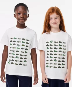 T-Shirt Avec Imprime Crocodile En Coton | Lacoste Hot