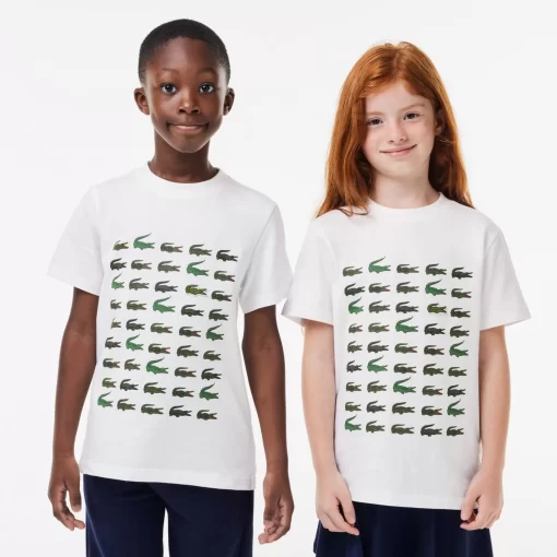 T-Shirt Avec Imprime Crocodile En Coton | Lacoste Hot