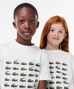 T-Shirt Avec Imprime Crocodile En Coton | Lacoste Hot