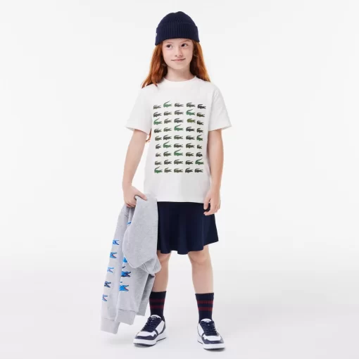 T-Shirt Avec Imprime Crocodile En Coton | Lacoste Hot