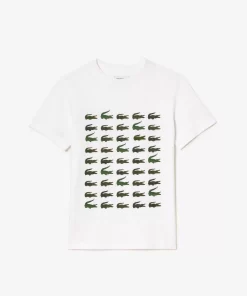 T-Shirt Avec Imprime Crocodile En Coton | Lacoste Hot