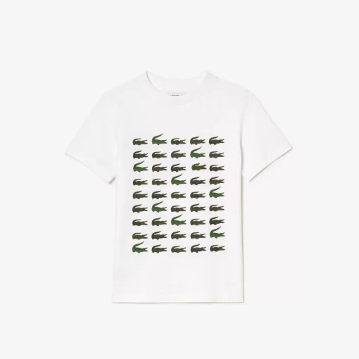 T-Shirt Avec Imprime Crocodile En Coton | Lacoste Hot