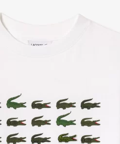 T-Shirt Avec Imprime Crocodile En Coton | Lacoste Hot