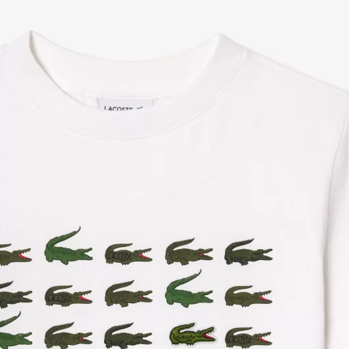 T-Shirt Avec Imprime Crocodile En Coton | Lacoste Hot