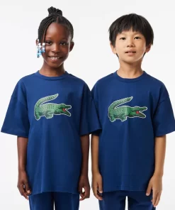 T-Shirt Avec Imprime Graphique En Coton | Lacoste Clearance