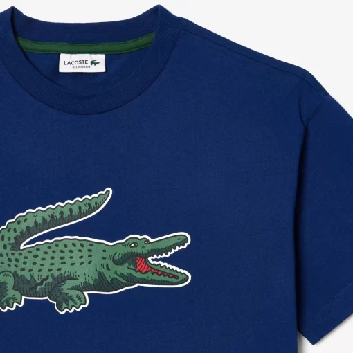 T-Shirt Avec Imprime Graphique En Coton | Lacoste Clearance