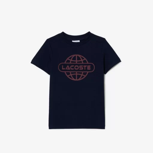 T-Shirt Avec Imprime Planete En Jersey De Coton | Lacoste Store